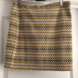 Cute elastic waist pattern skirt